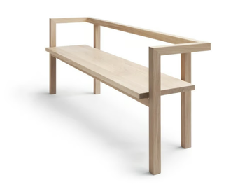 KONSTRUKTIO - Oak bench with back by Nikari