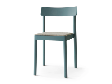 KUMU - Stackable birch chair with integrated cushion by Nikari