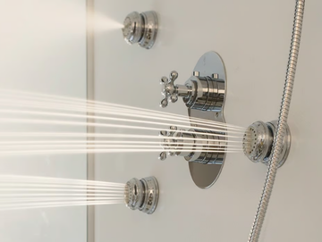 GRAZIA - Chrome-plated thermostatic shower tap with plate by Nobili