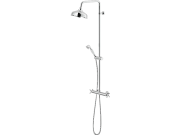 GRAZIA - Wall-mounted thermostatic shower panel with overhead shower by Nobili