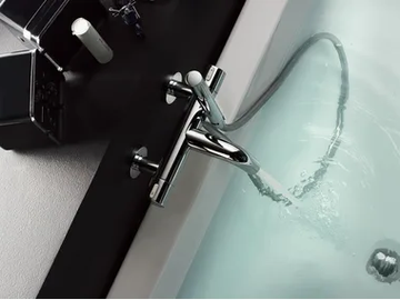 LIKID - 2 hole wall-mounted bathtub mixer with hand shower by Nobili