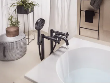 LIRA - Floor standing bathtub set with hand shower by Nobili