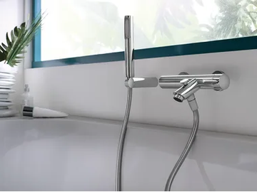 LIVE - Wall-mounted single handle bathtub mixer by Nobili