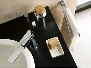 LOOP - Washbasin mixer with automatic pop-up waste by Nobili