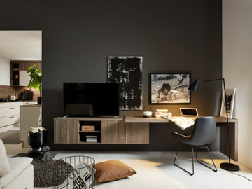 MANHATTAN OAK GRAPHITE SILVER - Sideboard / writing desk by Nolte Küchen