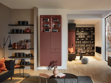 MANHATTAN OAK NERO/SOFT LACK HENNA - Bookcase / wall cabinet by Nolte Küchen