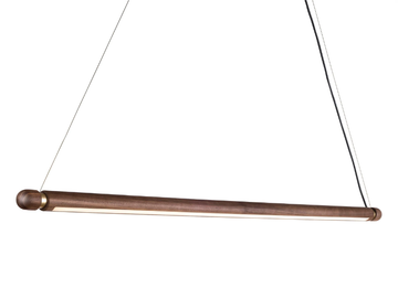 LINEA H - LED walnut pendant lamp by Nomon