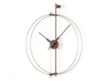 MINI BARCELONA PREMIUM - Wall-mounted walnut clock by Nomon