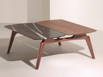 MIXTA DUO - Wood and marble coffee table by Nomon