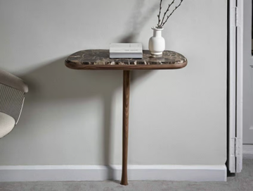 MOMENTS - Rectangular Dark Emperador marble console table by Nomon
