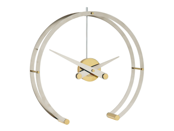 OMEGA - Table-top steel and brass clock by Nomon