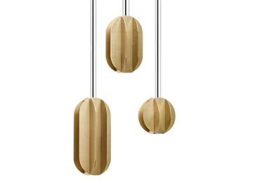 EL CS1 THREE LAMP SET - LED brass pendant lamp by NOOM