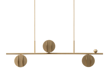 EL HORIZONTAL CS1 - LED brass pendant lamp by NOOM