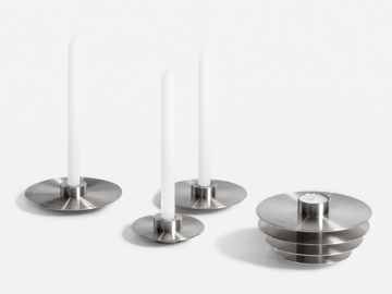 ORB CS2 - Set of 7 stainless steel candle holders by NOOM