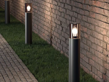 GLASS - LED powder coated aluminium bollard light by Novalux