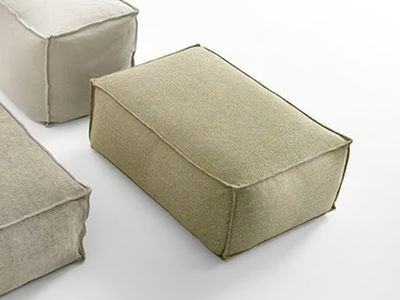 CHICO - Upholstered rectangular pouf by Novamobili