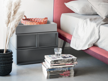 CUBE SYSTEM - Bedside table with drawers by Novamobili