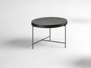 GLOBE - Low round wooden coffee table by Novamobili