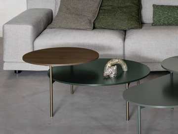 KIN - Round low coffee table for living room by Novamobili
