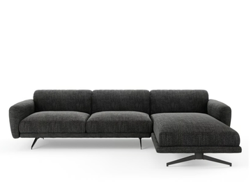 NOA - Sectional fabric sofa with chaise longue by Novamobili