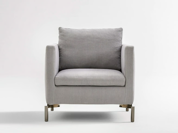 REEF - Upholstered fabric armchair with armrests by Novamobili