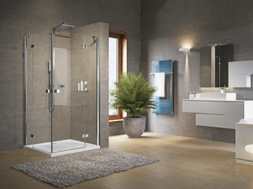 BRERA A - Corner shower cabin with hinged door by NOVELLINI