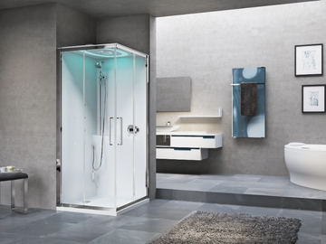 EON A - Multifunction corner shower cabin by NOVELLINI