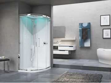 EON R - Multifunction semicircular shower cabin by NOVELLINI