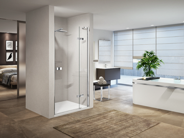 GALA 1B - Niche shower cabin with hinged door by NOVELLINI