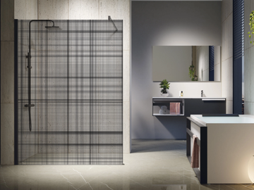 KUADRA H SERIGRAPHED - Shower panel by NOVELLINI