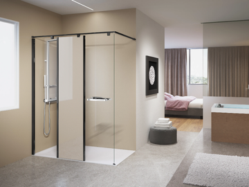 KUADRA HP - Additional panel for shower space by NOVELLINI