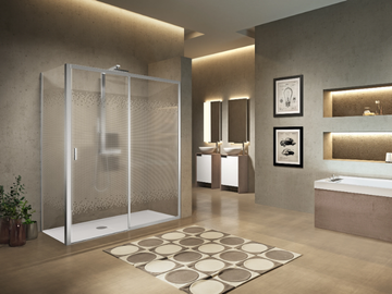 LUNES 2PH - Corner shower cabin with sliding door by NOVELLINI