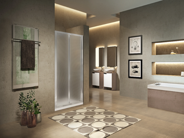 LUNES S - Niche shower cabin with folding door by NOVELLINI