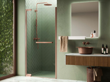 N180 1B - Rectangular shower cabin with hinged door by NOVELLINI