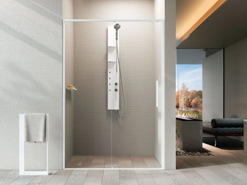 RIGA 2P - Niche glass and aluminium shower cabin by NOVELLINI