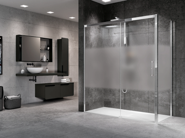 ROSE ROSSE 2P - Corner shower cabin with sliding door by NOVELLINI