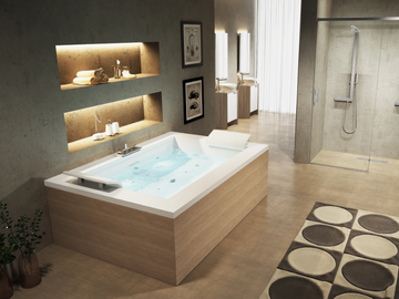 SENSE DUAL - 2 seater rectangular bathtub by NOVELLINI