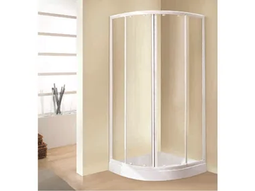 TRIS R - Corner semicircular shower cabin with sliding door by NOVELLINI