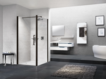 YOUNG 1B - Corner shower cabin with hinged door by NOVELLINI