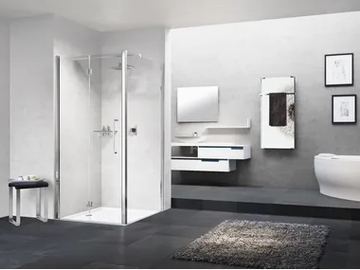 YOUNG 1BS - Corner shower cabin with folding door by NOVELLINI