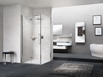 YOUNG 2GS+F - Corner shower cabin with folding door by NOVELLINI