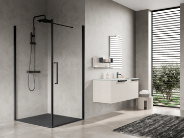 YOUNG PLUS G+F - Corner shower cabin with hinged door by NOVELLINI