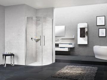YOUNG R2 LUX - Semicircular shower cabin with hinged door by NOVELLINI