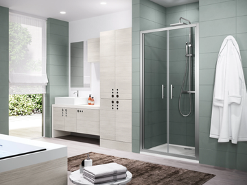 ZEPHYROS B - Niche shower cabin with hinged door by NOVELLINI