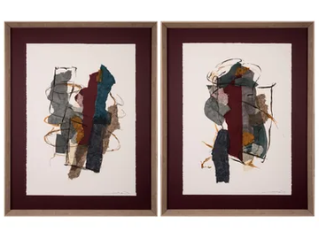 Asuan I & II - Paper Painting by NOVOCUADRO ART COMPANY