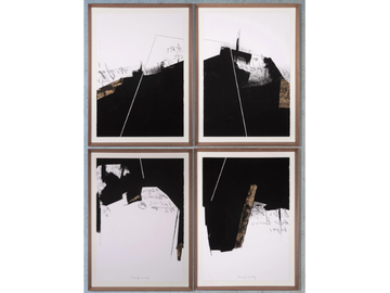 Black I, II, III & IV - Paper Painting by NOVOCUADRO ART COMPANY