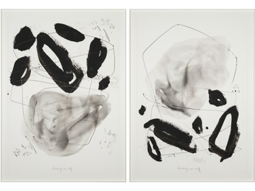 Huellas I & II - Paper Painting by NOVOCUADRO ART COMPANY