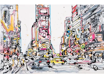 New York Five - Canvas Painting by NOVOCUADRO ART COMPANY