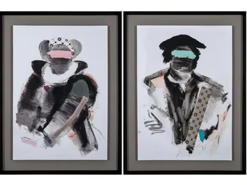 Personaje I & II - Wooden Painting by NOVOCUADRO ART COMPANY