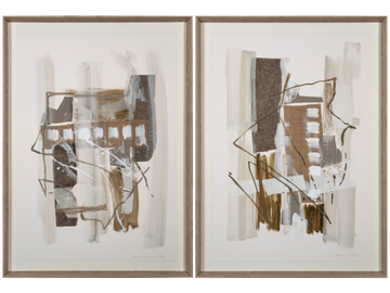 Taos I & II - Paper Painting by NOVOCUADRO ART COMPANY